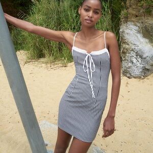 Zara Combination Gingham Dress